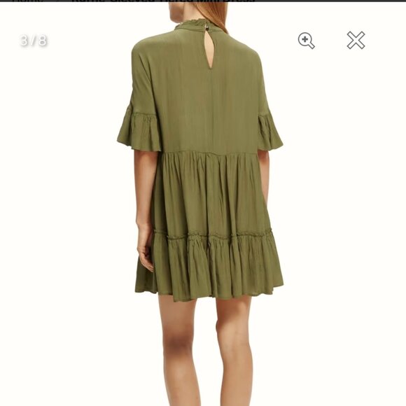Scotch & Soda Green Ruffle Tiered Dress - Picture 3 of 11